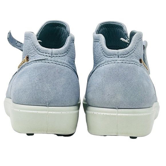 Ecco Soft 7 women's nubuck leather dusty blue side zip booties size 5/EU 36 - Picture 5 of 13